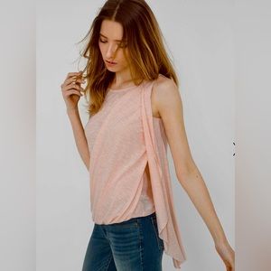 WHBM Sleeveless Slub Drape Top - Size Medium